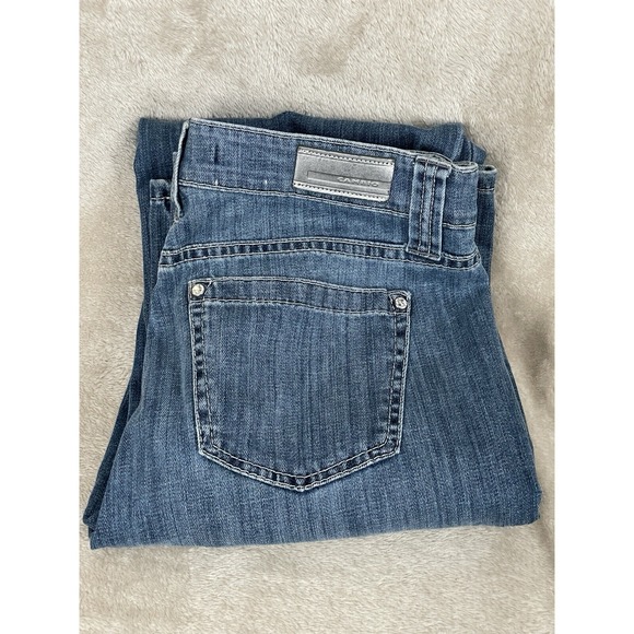 Cambio Norah Straight Jeans Womens 10‎ Blue Swarovski Crystals Pockets 6664 FLAW - Picture 1 of 16